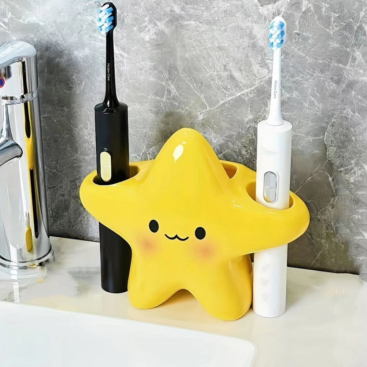 Cute StarSmile Toothbrush Holder Buddy Organizer