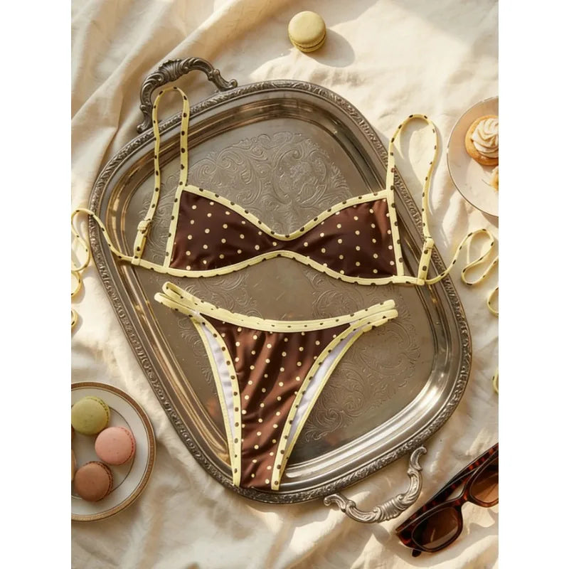 Vintage Polka Dot Bikini Set
