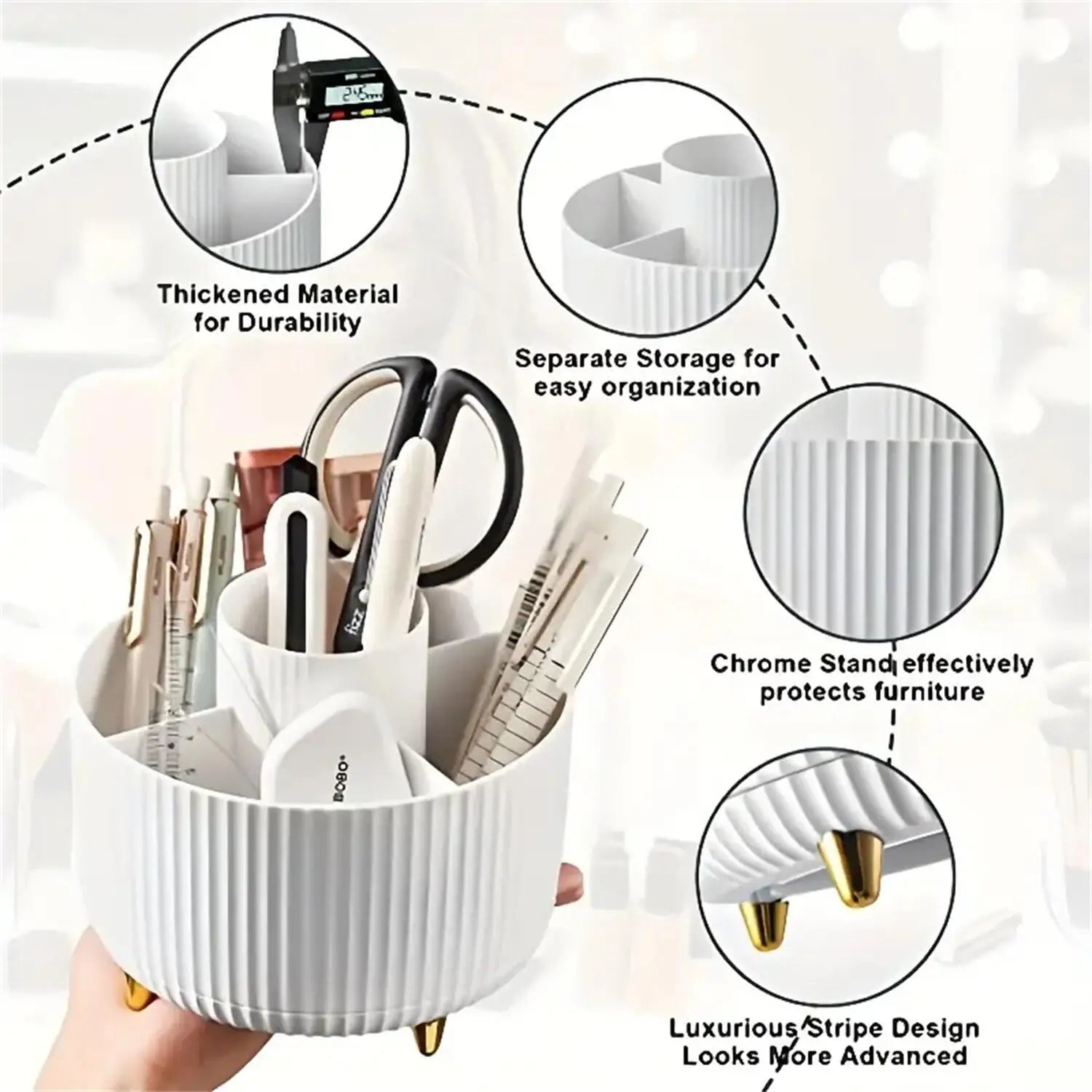 SpinClear Compact Makeup Organizer Stand