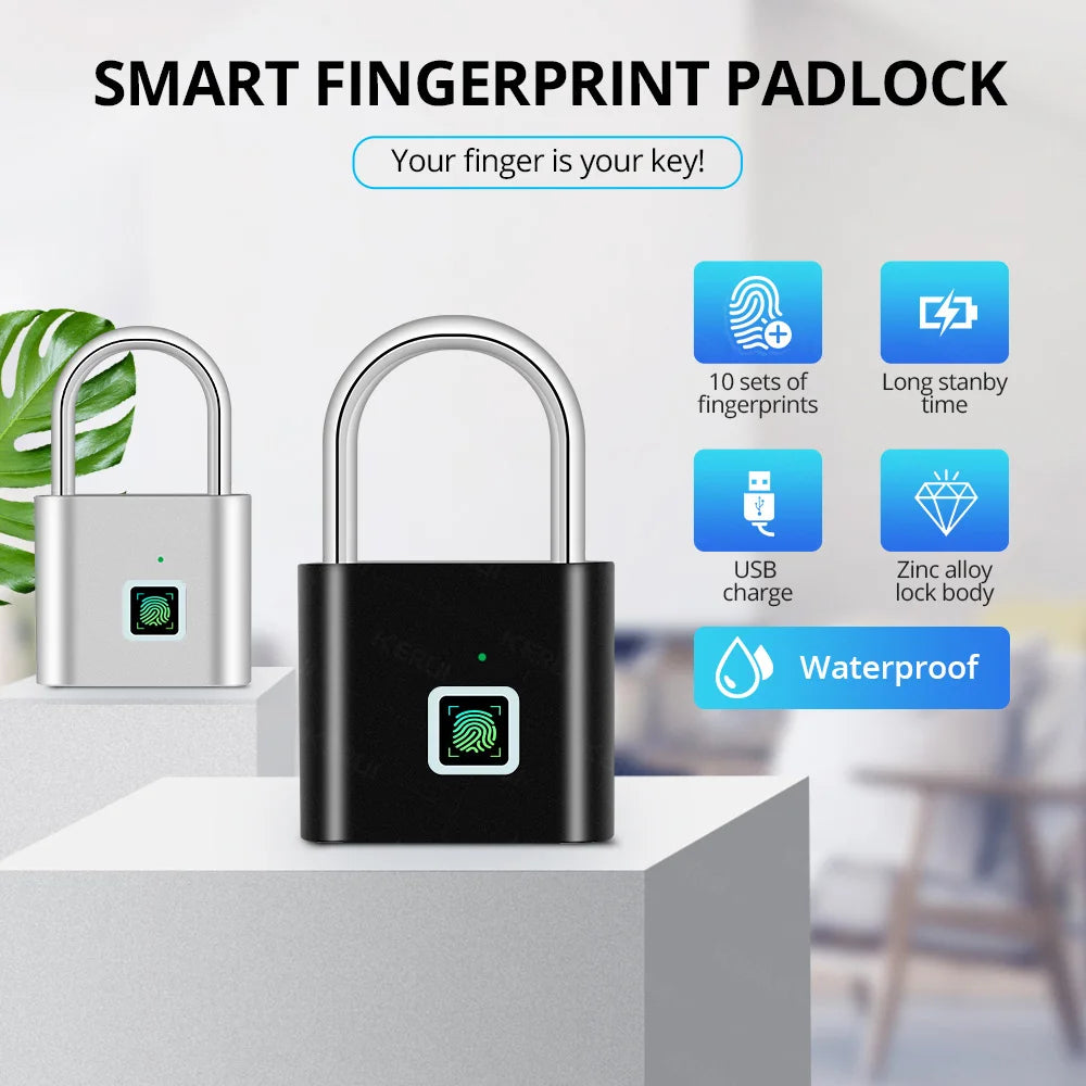 GripLock Pro Fingerprint Smart Padlock