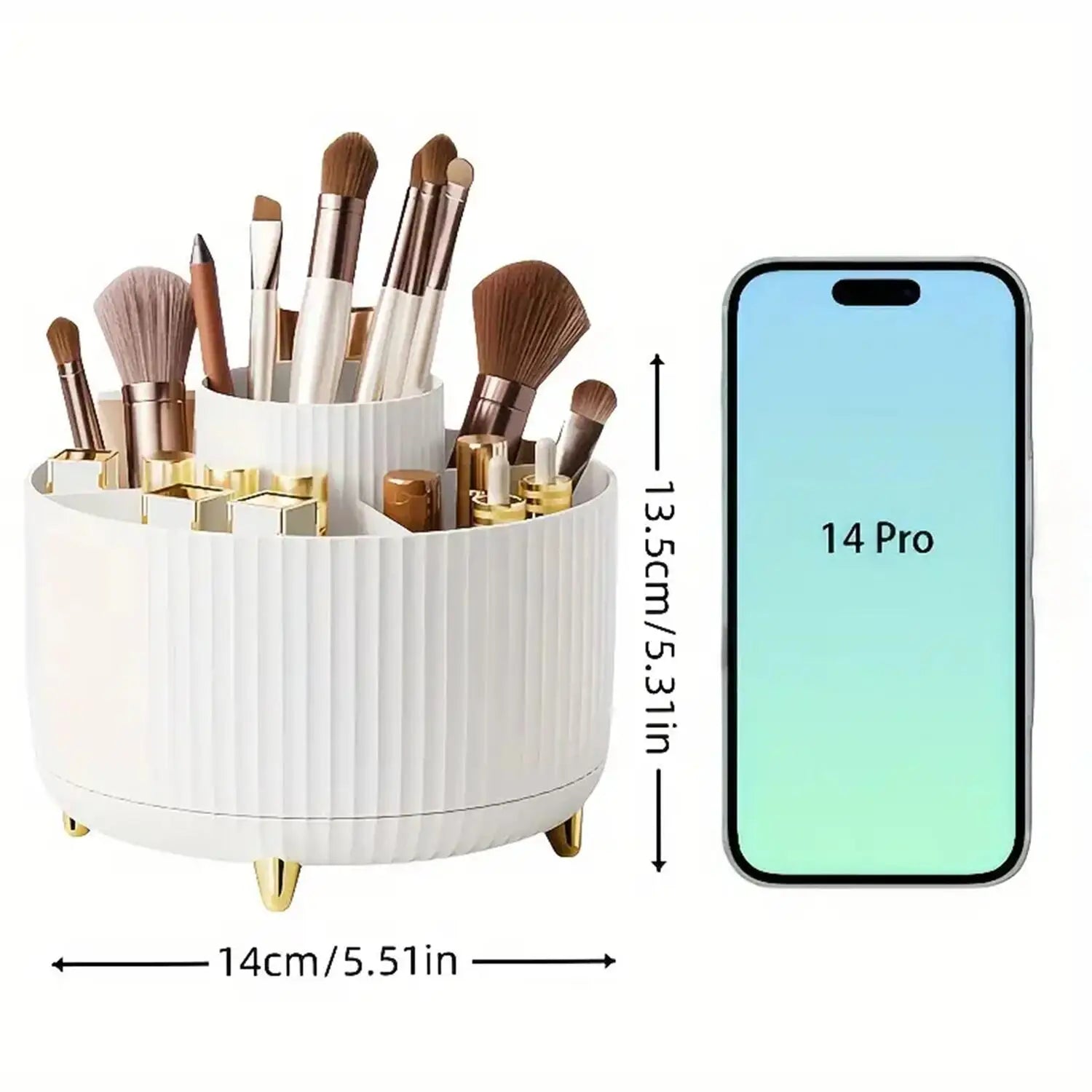 SpinClear Compact Makeup Organizer Stand