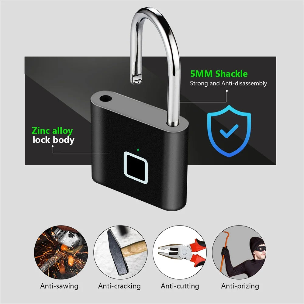 GripLock Pro Fingerprint Smart Padlock