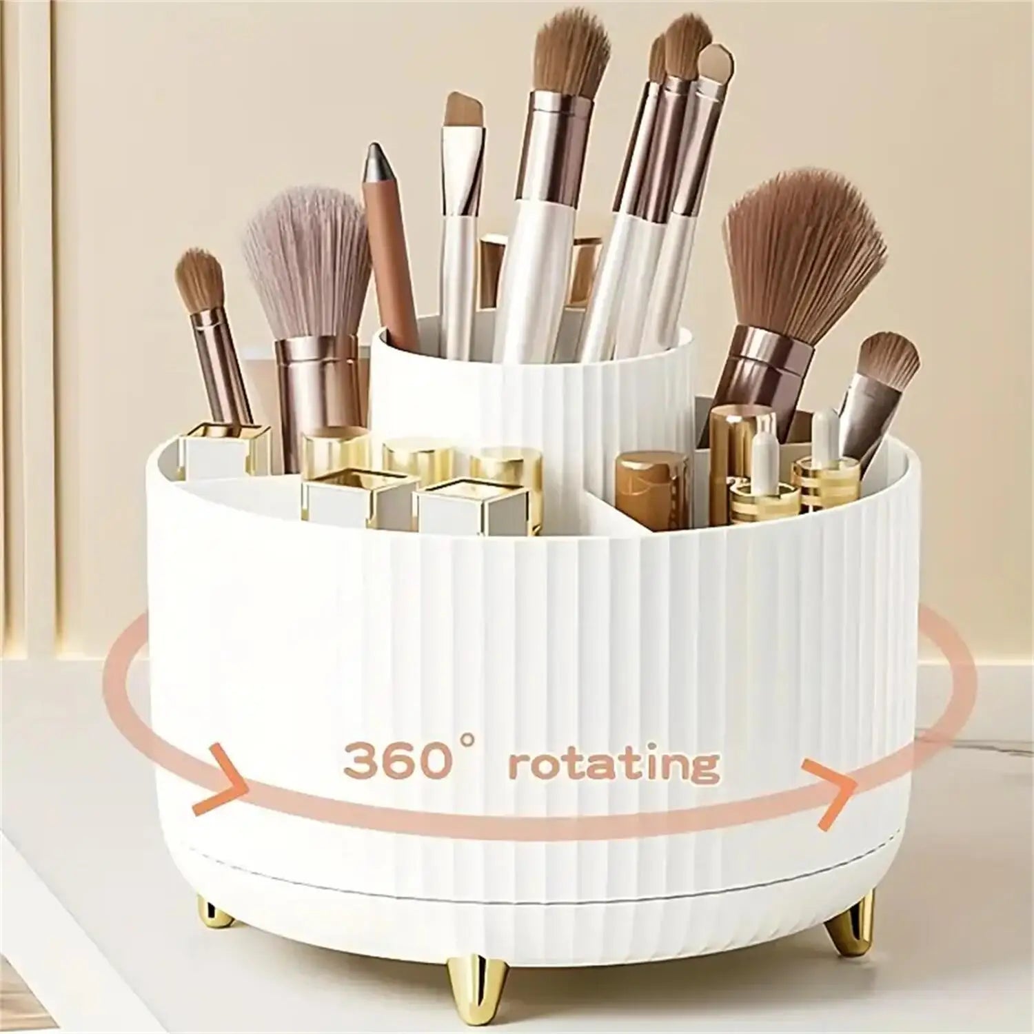 SpinClear Compact Makeup Organizer Stand