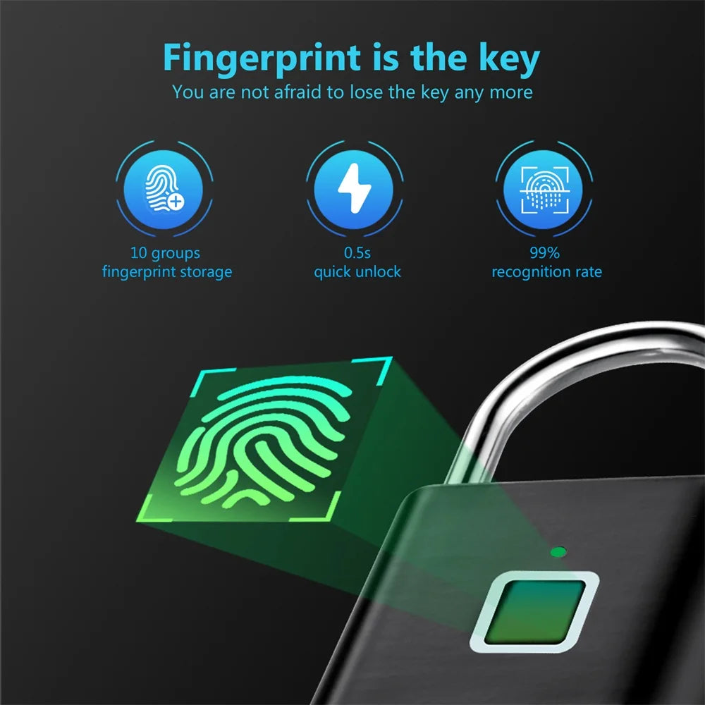 GripLock Pro Fingerprint Smart Padlock
